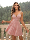 Liber Spring Women's Sequins Mini&Short Dresses