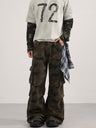 Liber Autumn Neutral wear Multiple pockets Camouflage Pants