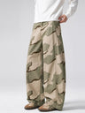 Retro Silhouette Deconstruction Camouflage Baggy Wide-leg Machete Trousers
