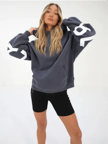 Liber Autumn Women's Letter Sweatshirts&Hoodies