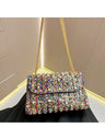 Liber Four Seasons ACC chain contrast color diamond underarm bag