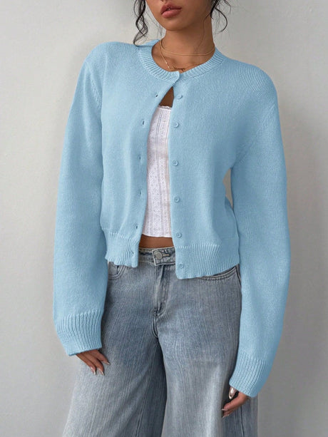 Thread Solid Color Simplicity Cardigans