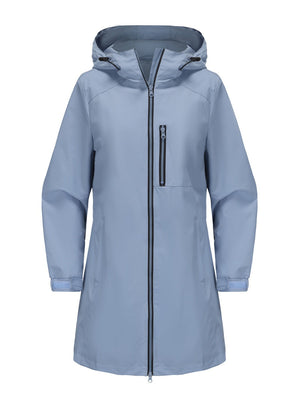 Outdoor Sports Water Proof Hooded Long Sleeve Loose Leisure Windproof Zipper Jackets