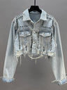 Liber Autumn Women's Studs Denim jacket