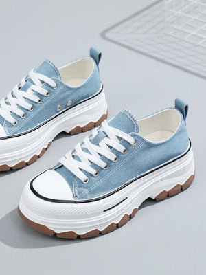 Women's Canvas Thick-soled Casual Sneakers