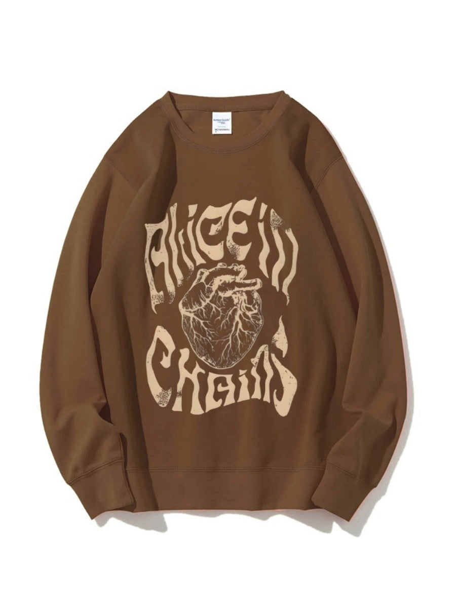 Rock And Roll Printed Sweatshirt