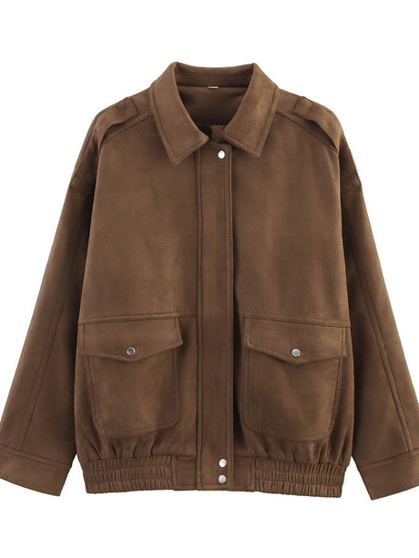 Suede buttons Pocket Jacket
