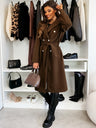 Long Lace-up Woolen Coat