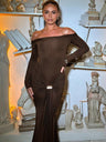 Liber Autumn Women's Bandage Off Shoulder Maxi Dresses