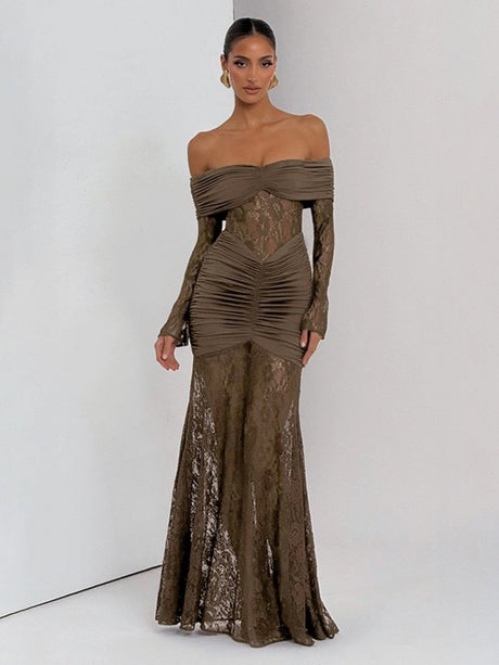 Liber Autumn Women's Solid Color Maxi Dresses