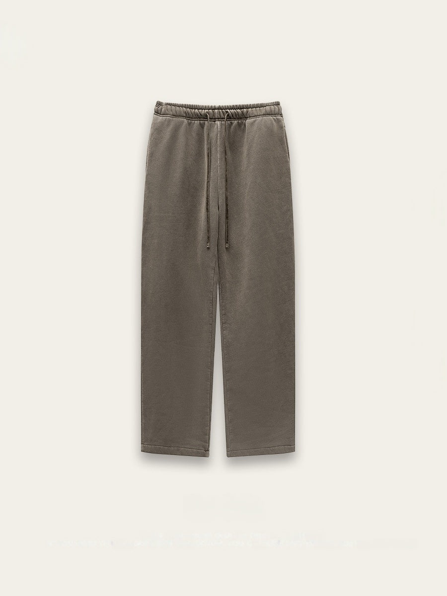 Loose Plush Straight Knitted Sweatpants