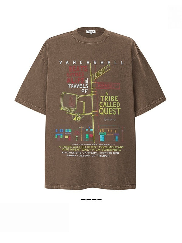Liber Summer Neutral Printed Pattern T-shirts