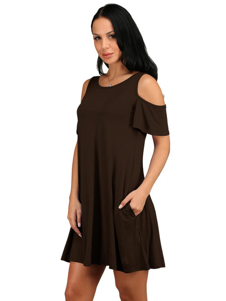 Liber Summer Women's Splicing Solid Color Mini&Short Dresses