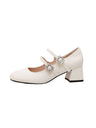 Liber Spring and Autumn Metal Women's Mary Jane Shoes