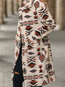 Christmas Long Cardigan Button Pocket Jacket