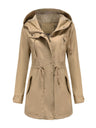 Cotton Loose Solid Color Pocket Hooded Jackets
