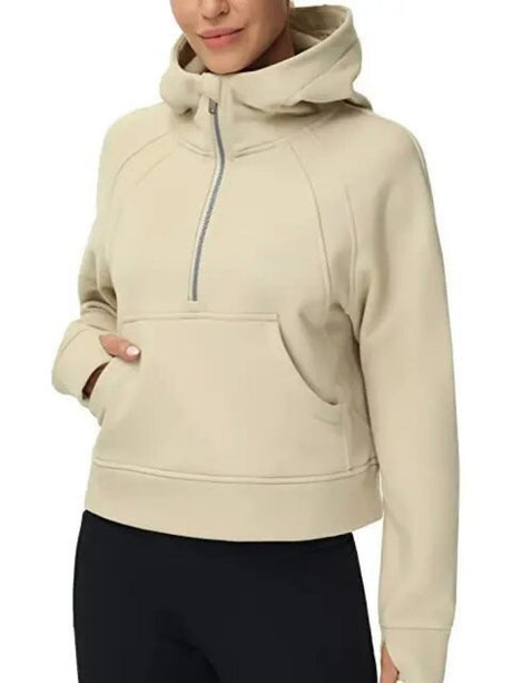 Liber Summer Women's Zipper Color matching Sweatshirts&Hoodies