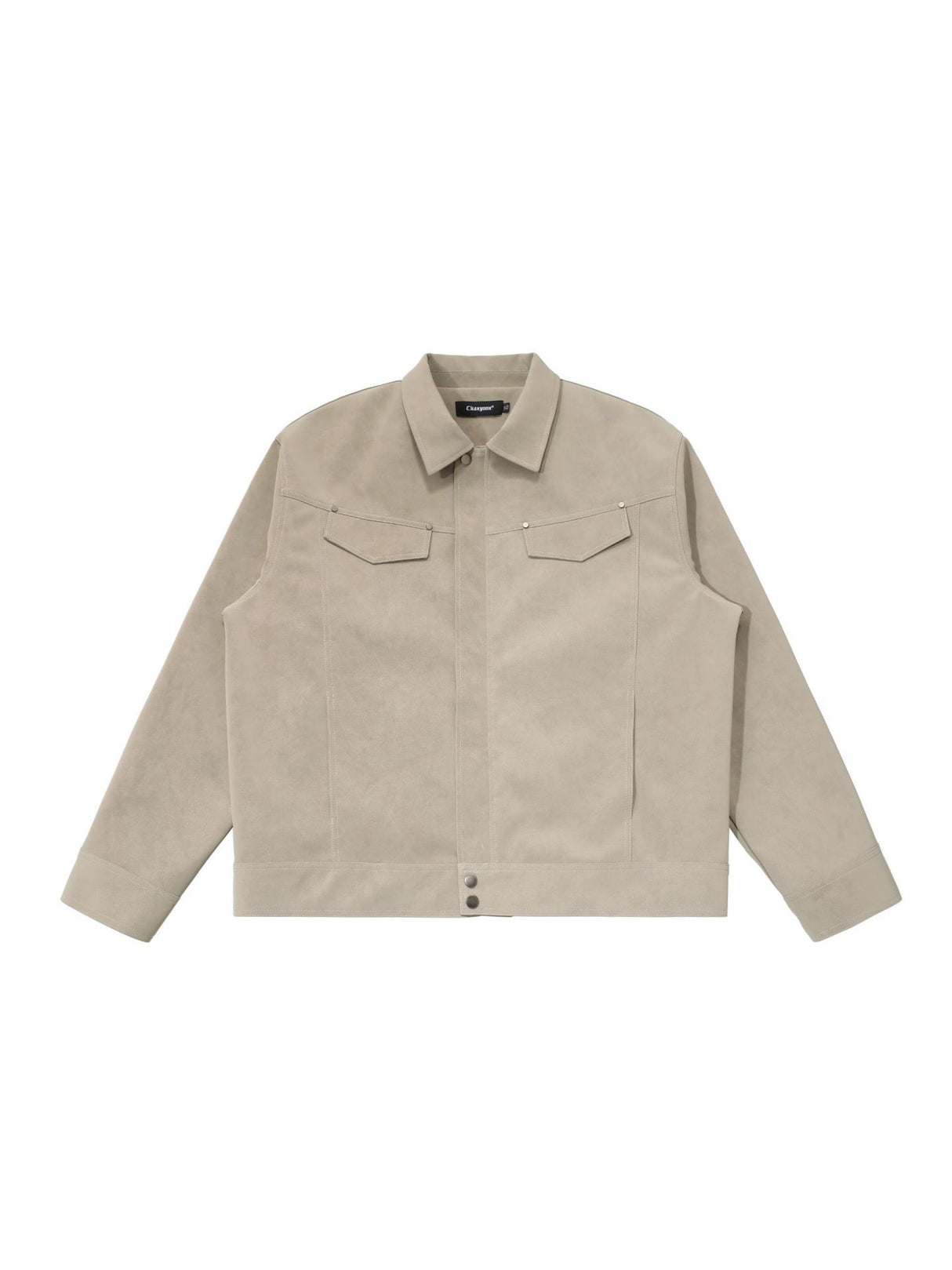 Retro Barnwind Deconstruction Cleanfit Lapel Suede Short Coat