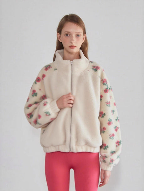 Loose-fitting Polar Fleece Zip-up Jacket