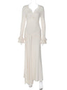 Women's Lace stitching V-neck Maxi Dresses