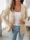 Corduroy Cardigan Double-breasted Long Sleeve Loose Leisure Workplace Suit Jacket