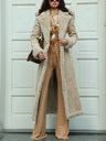 Large Lapel Faux Lambskin Suede Daily Leisure Party Overcoat
