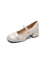 Liber Spring and Autumn Pearl Women's Mary Jane Shoes