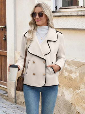 Short Hemming Splicing Elegant Coat