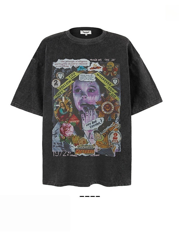 Liber Summer Neutral Printed Figure T-shirts