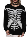 Liber Women's Tops Sweater Skull Long Sleeve Jacquard Autumn Pullover