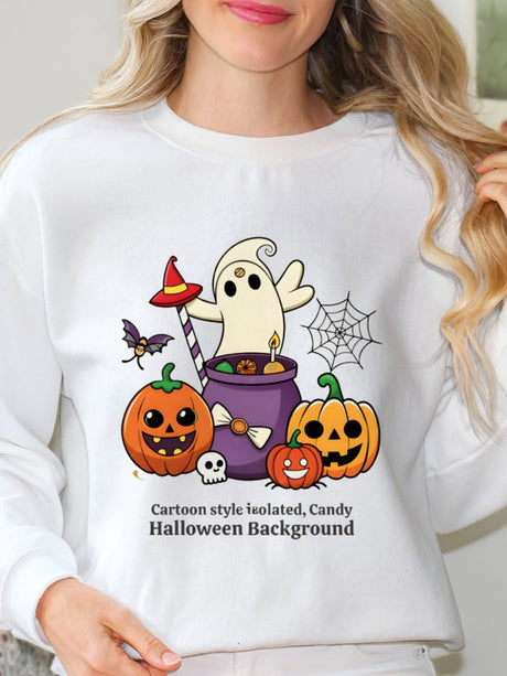 Halloween Pullover Printed Sweatshirt