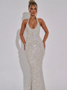 Sequin Backless Mermaid Maxi Dress