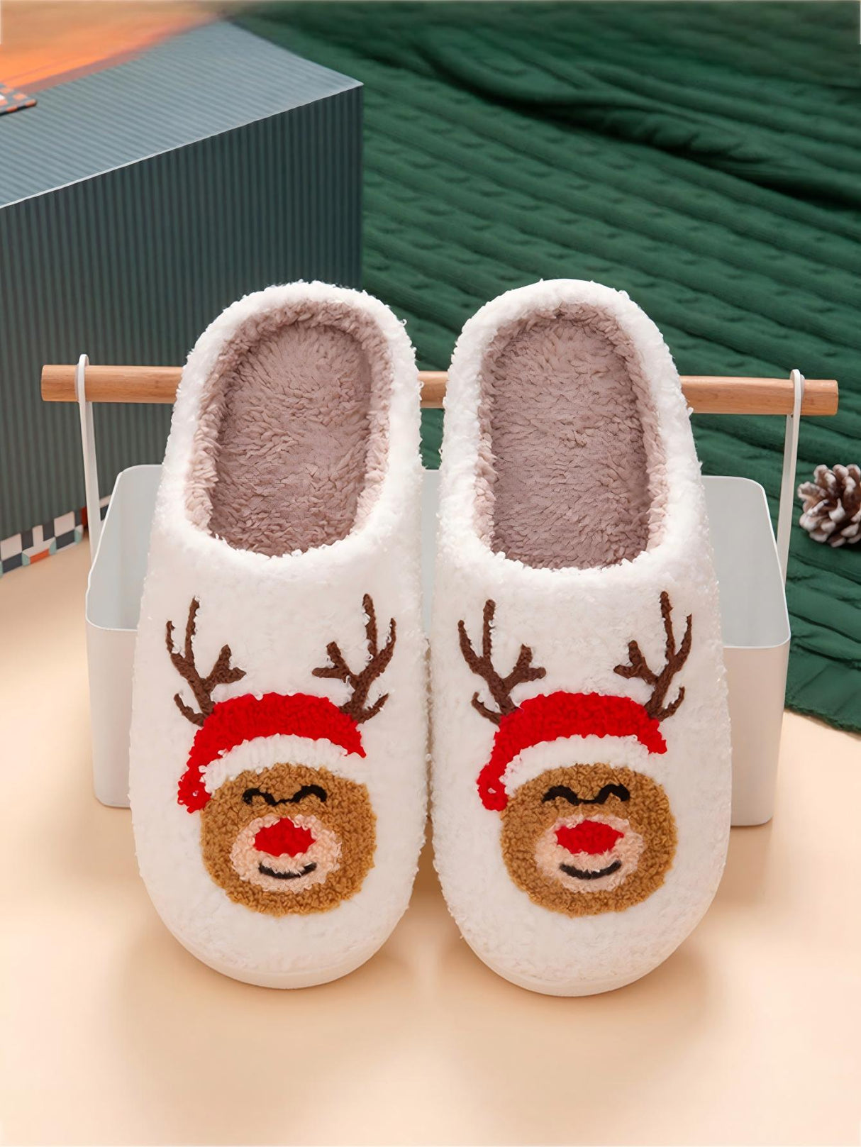 Christmas Deer Cartoon Slippers