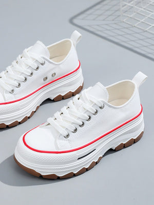 Women's Canvas Thick-soled Casual Sneakers