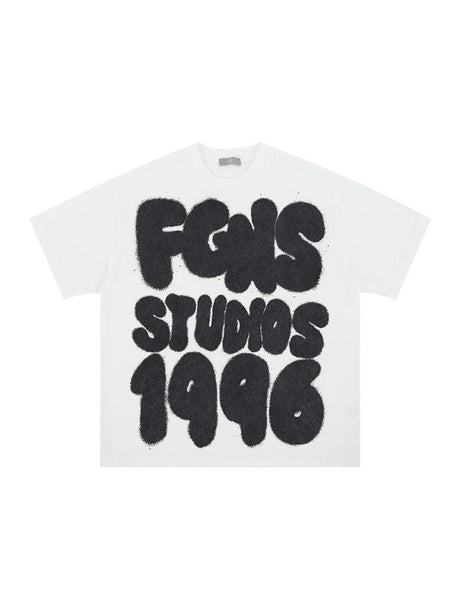 Liber Summer Men's Printed Letter T-shirts