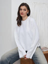 Liber Crew Neck Solid Color Knitted Sweater