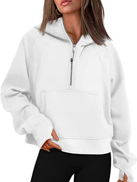 Liber Summer Women's Zipper Color matching Sweatshirts&Hoodies