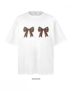 Liber Summer Women's Printed Bow T-shirts