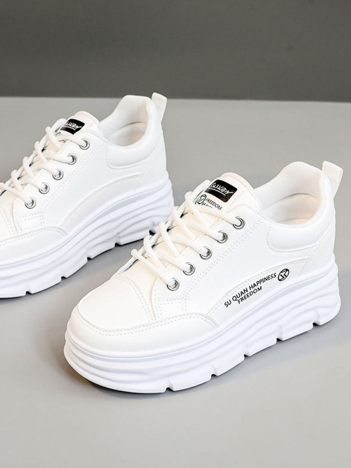 Colorblock Thick-Sole Women's Casual Sneakers