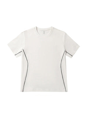 Liber Summer Men's Color matching Solid Color T-shirts