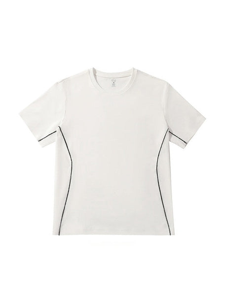 Liber Summer Men's Color matching Solid Color T-shirts
