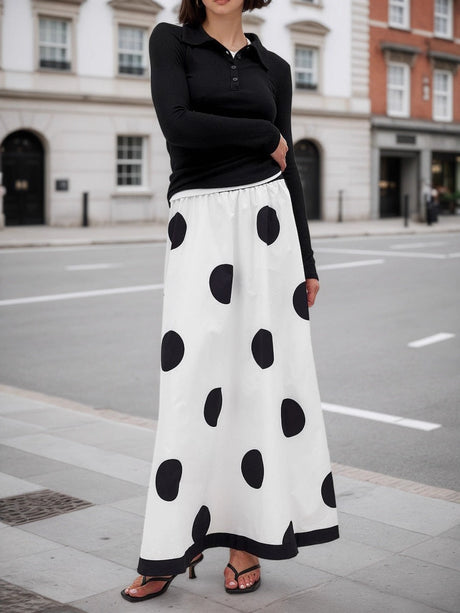 A Pendulum Wave Point Patchwork Skirt