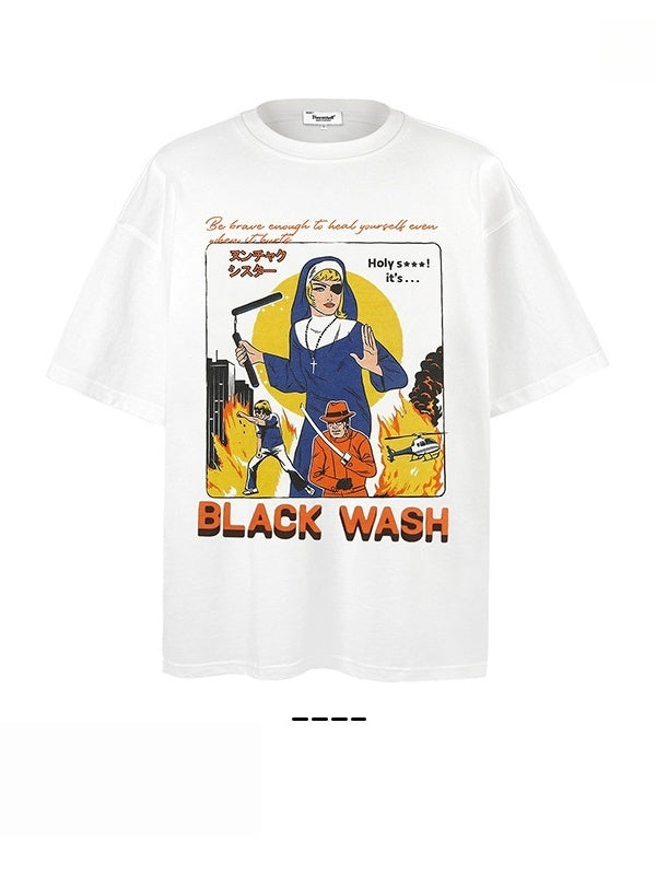 Liber Summer Neutral Printed Cartoon T-shirts