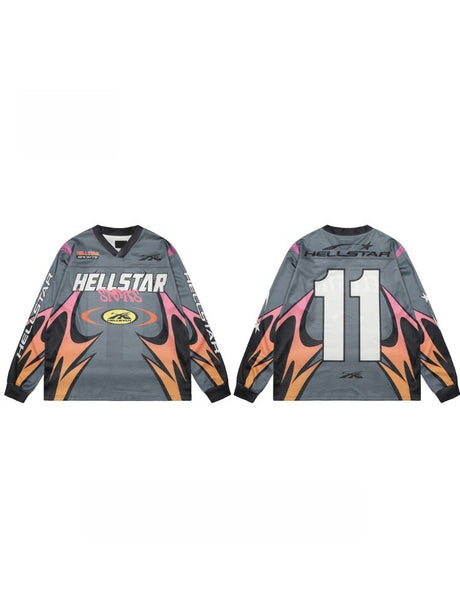 Neutral wear Printed Letter Long-sleeved T-shirt