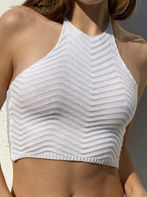 Liber Spring Women's Navel Solid Color Tank tops&Camis