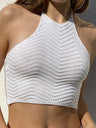 Liber Spring Women's Navel Solid Color Tank tops&Camis