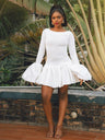 Liber Autumn Women's Bell sleeves Mini&Short Dresses
