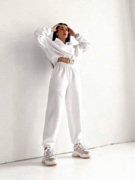Liber Autumn women's zipper pullover sweatshirt long sleeve two-piece suit
