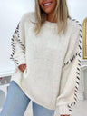 Chain Link 3D Effect Contrasting colors Sweaters