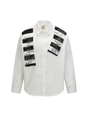 Liber Autumn Neutral wear Color matching Stripes Shirts